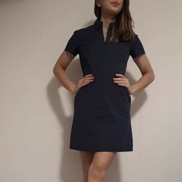 Theory Dresses & Skirts - Theory Torma Cotton poplin dress in navy